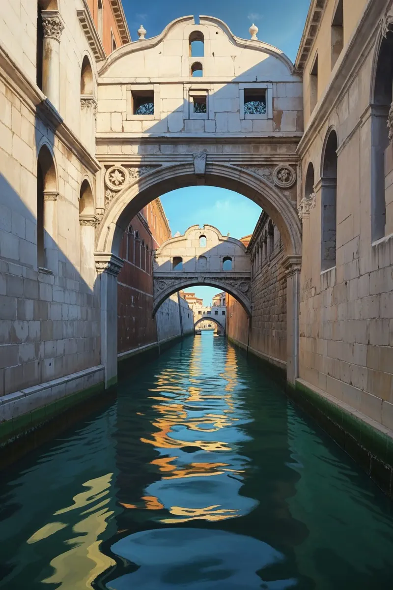 Reflections of History: The Bridge of Sighs alluminio dibond da AlbertKlee
