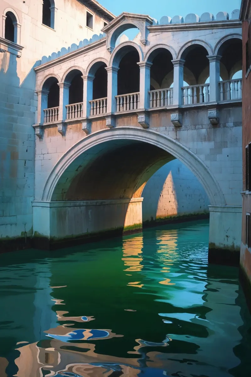 The Bridge of Sighs at Golden Hour carta hahnemühle da AlbertKlee