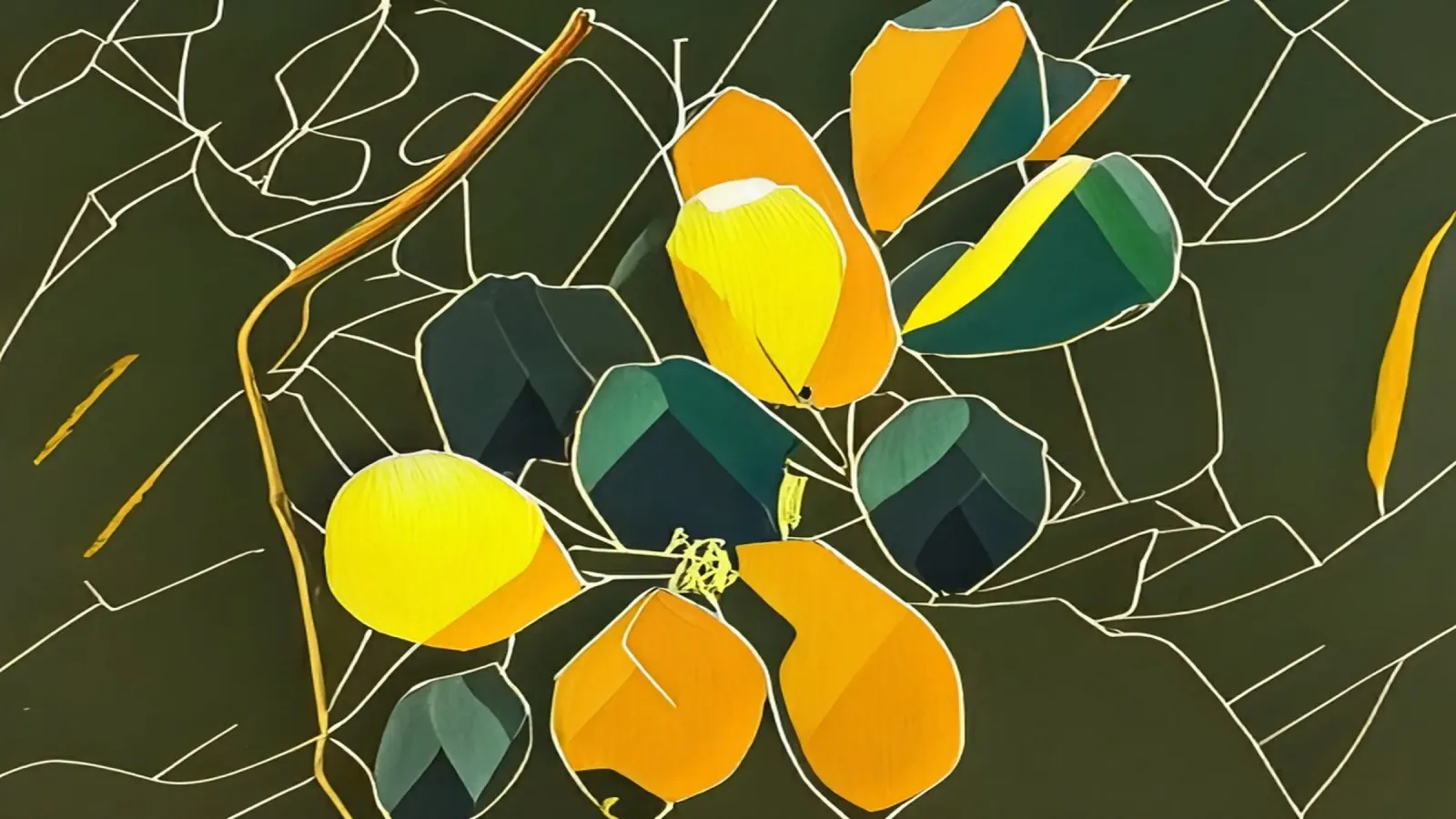 Blumen_2 poster con telaio in alluminio da Abstract Art by LK