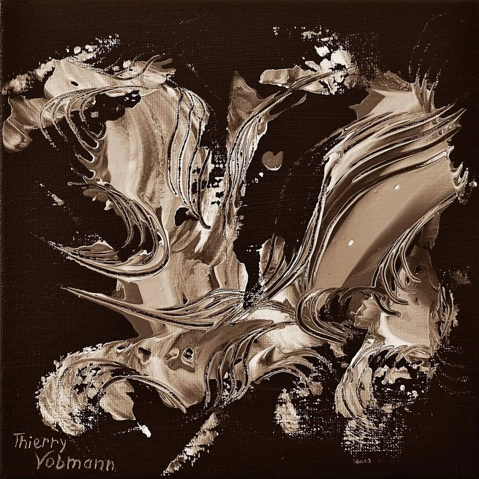 SEPIA 8 hahnemühle by Thierry Vobmann Abstract painting