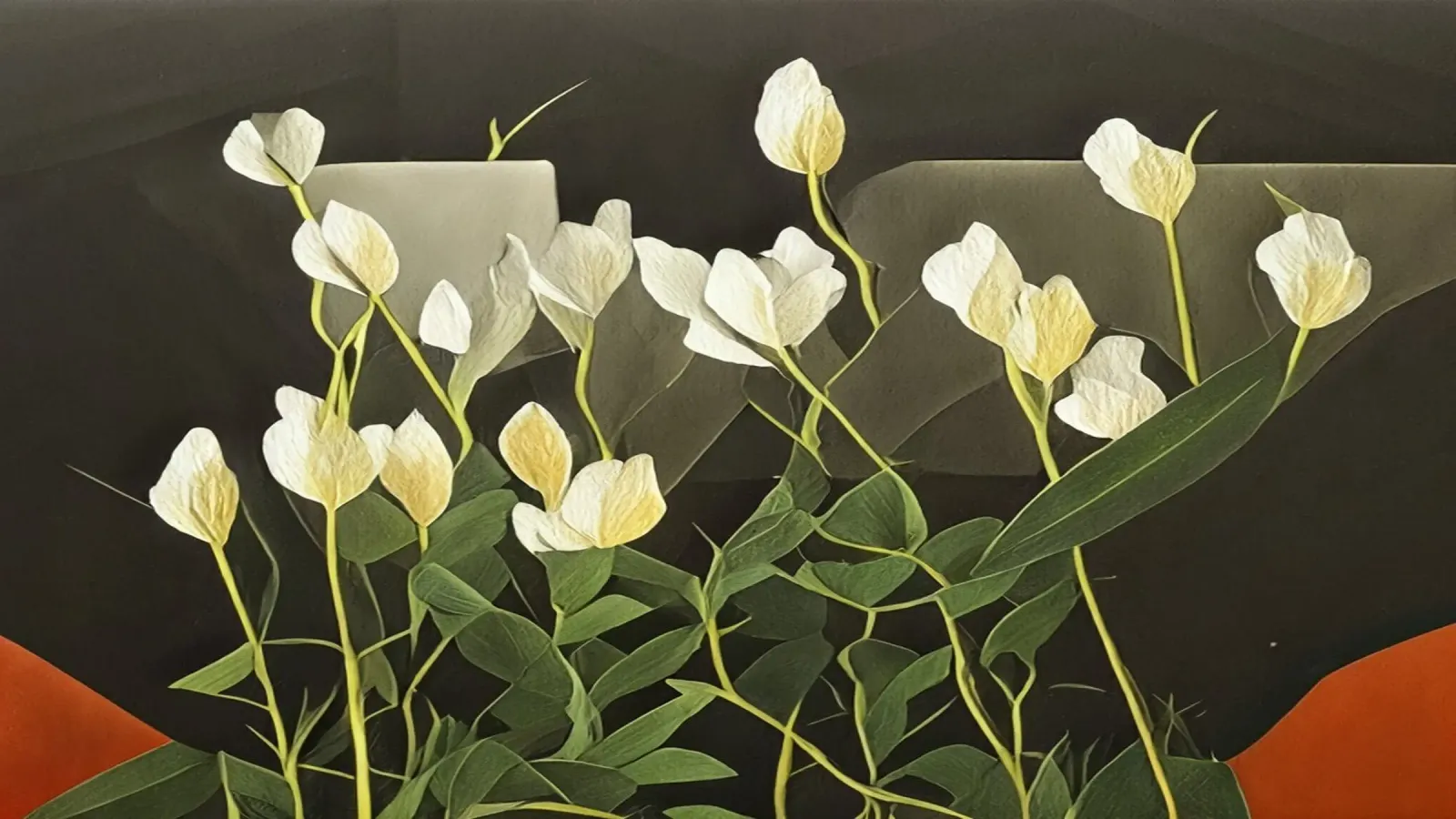 Blumen_4 poster con telaio in plastica da Abstract Art by LK