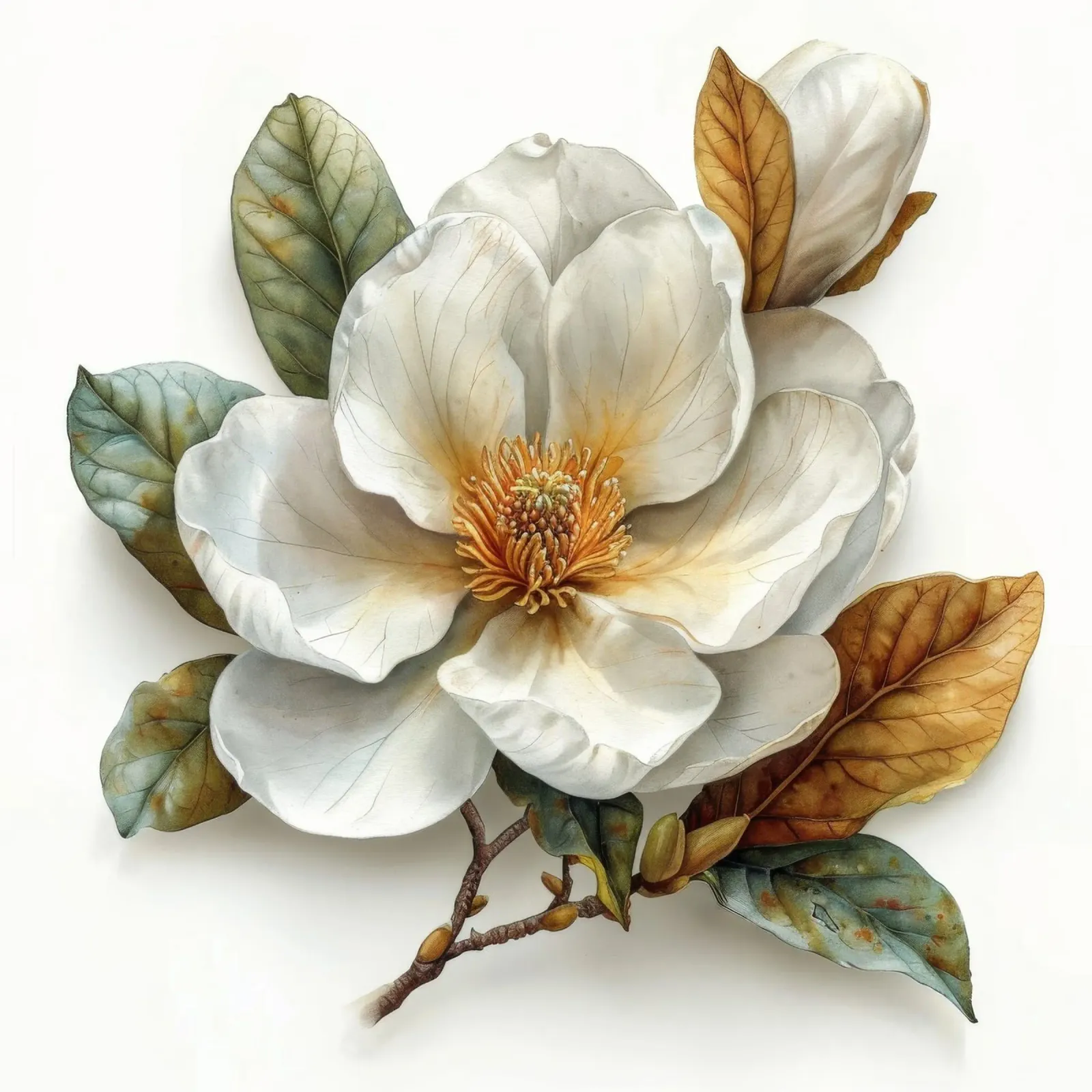 Magnolia Flower 2 canvas by Bold Blooms