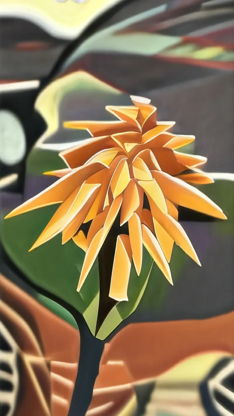Blumen_9 poster con telaio in plastica da Abstract Art by LK