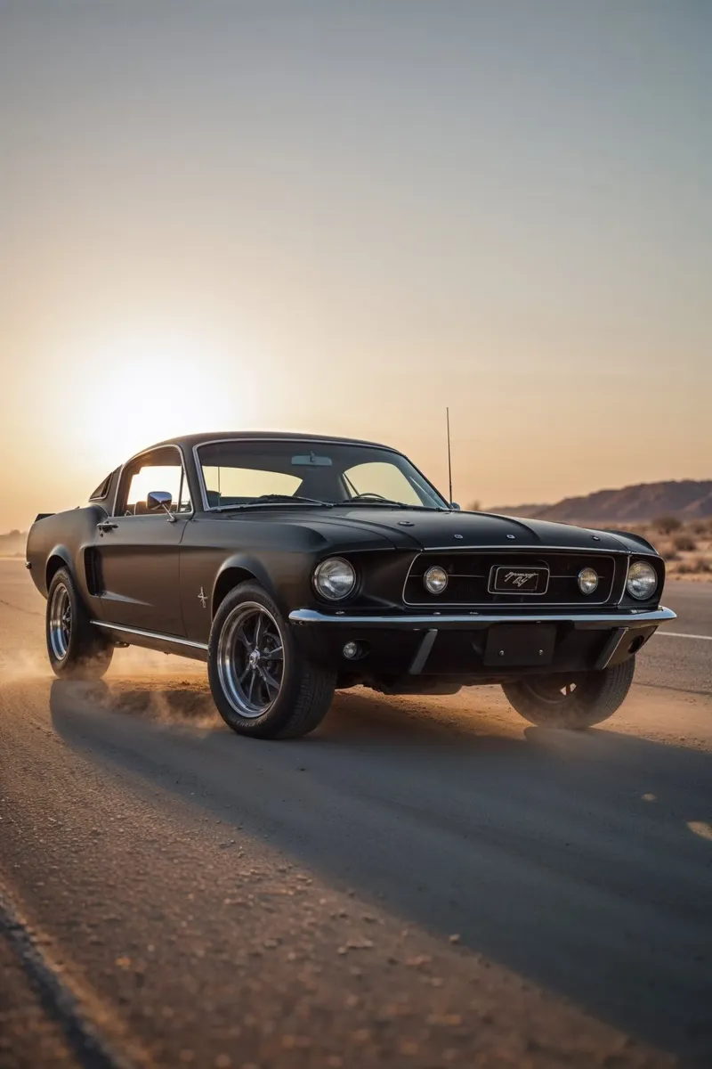 Classic 1967 Mustang Fastback Kicking Up Desert Dust carta hahnemühle da AlbertKlee