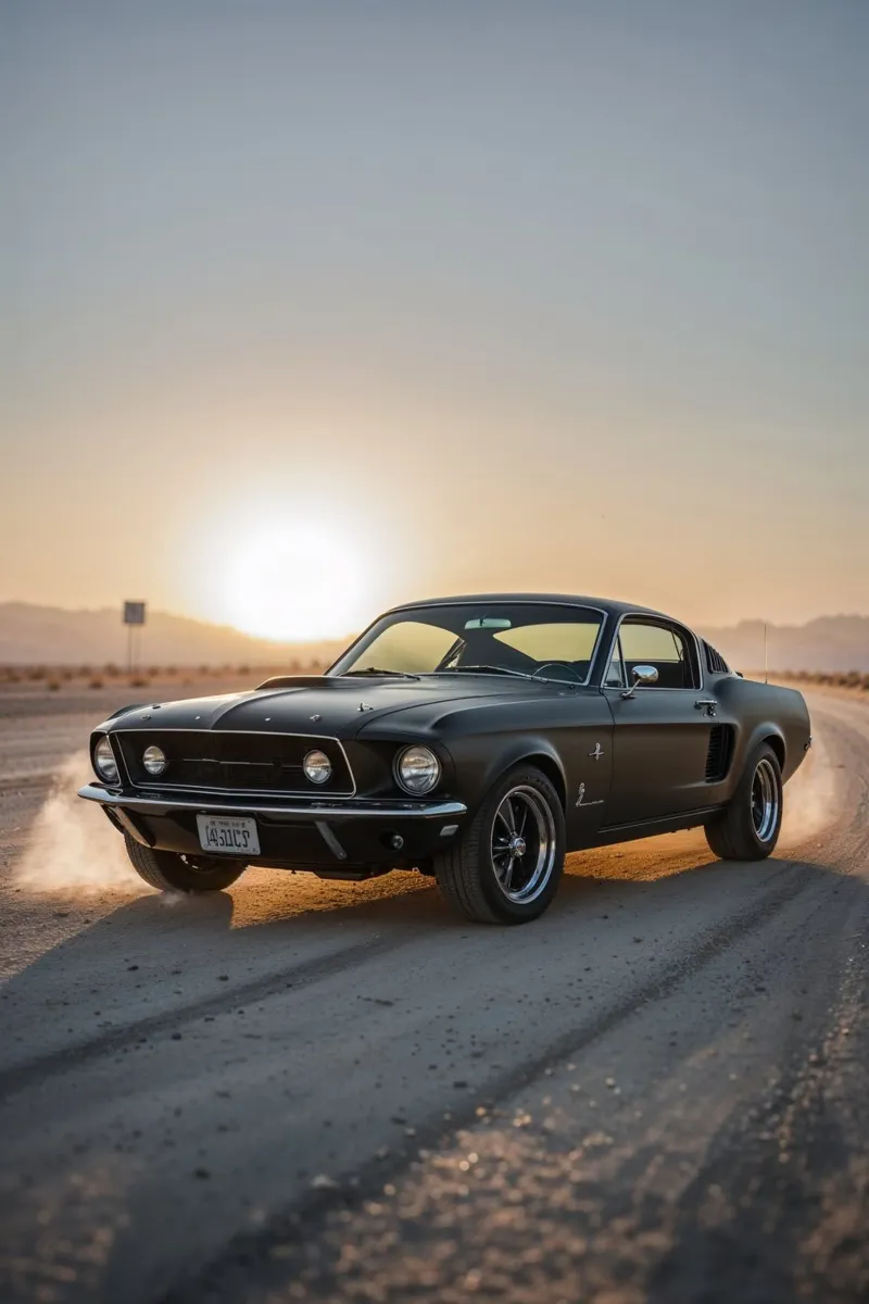 Dust Trails Behind a Classic 1967 Mustang carta hahnemühle da AlbertKlee