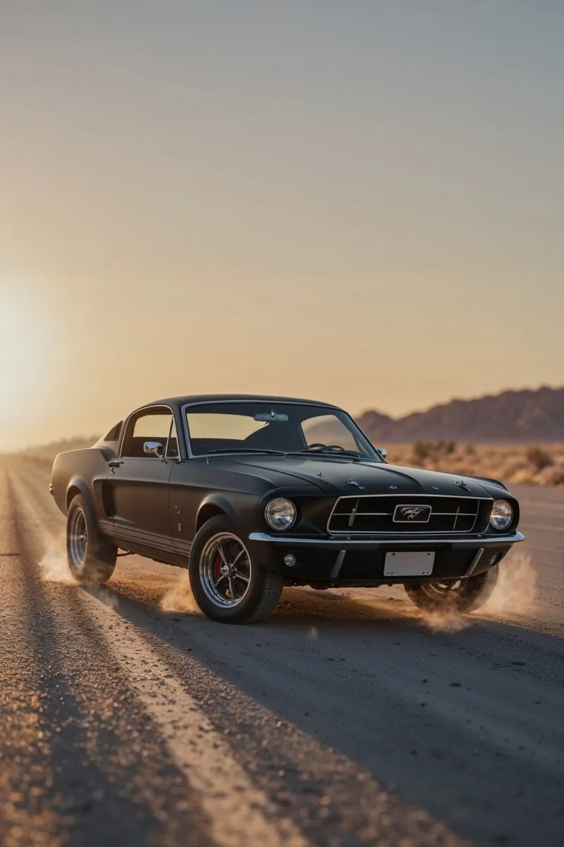 Sunset Drive with a 1967 Mustang Fastback plexiglass da AlbertKlee