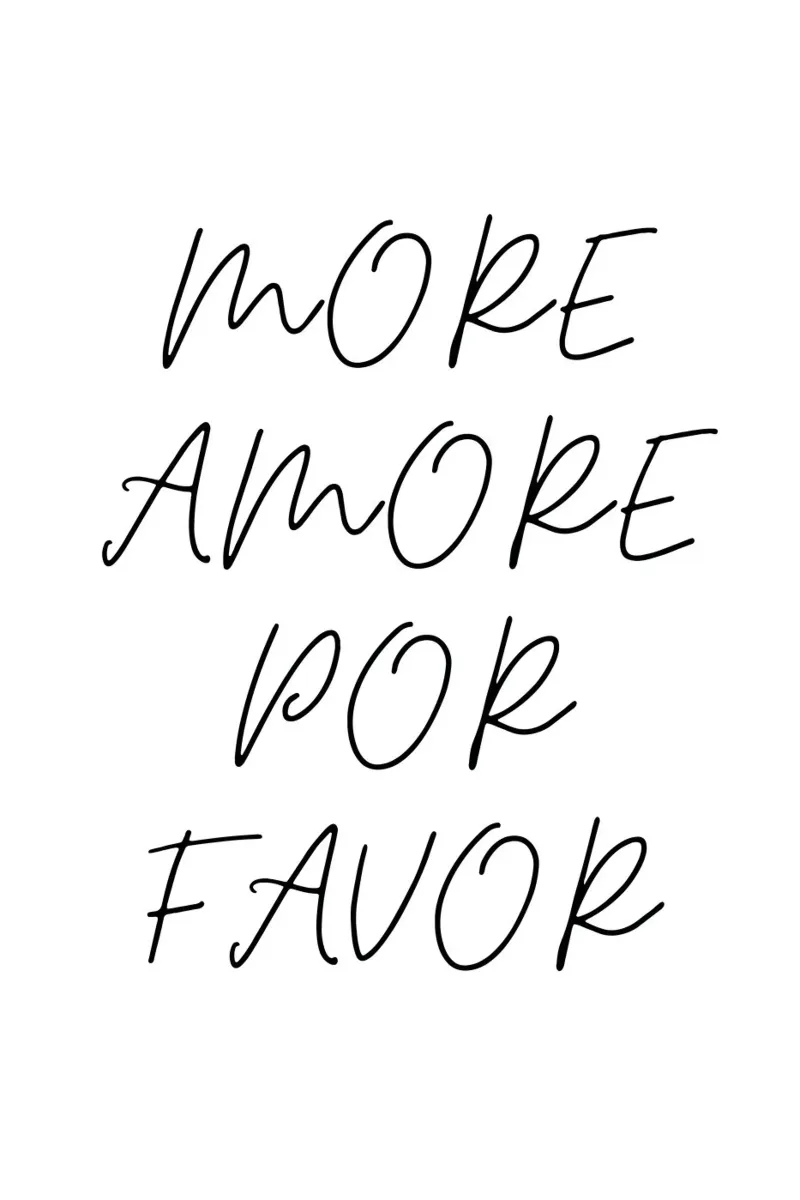 More Amore Por Favor poster da Second Canvas