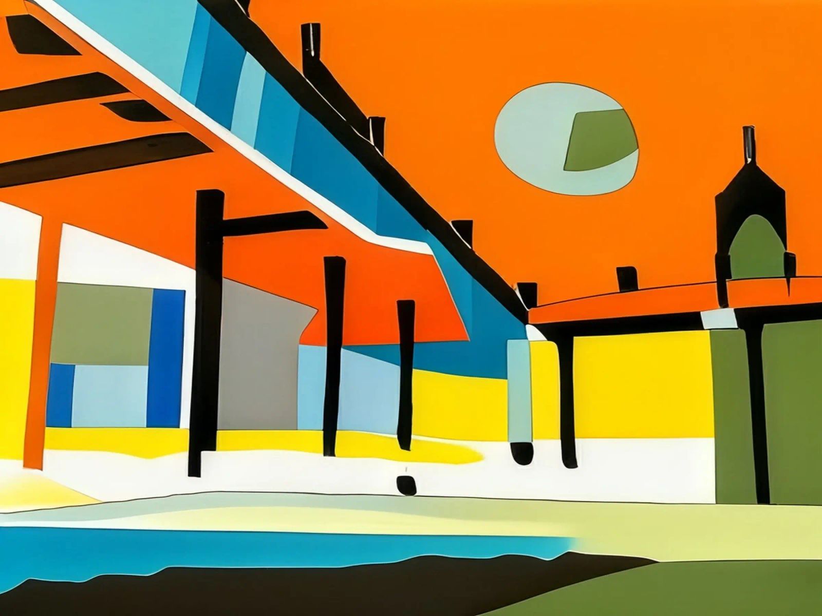 Sehenswürdigkeiten_Ausflug_Scheveningen_1 Poster von Abstract Art by LK