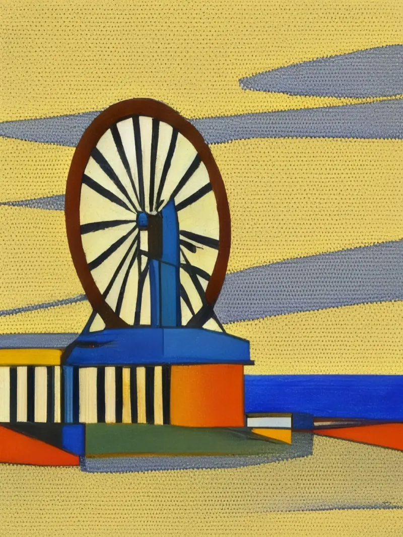 Visite_Escursioni_Scheveningen_3 poster con telaio in alluminio da Abstract Art by LK