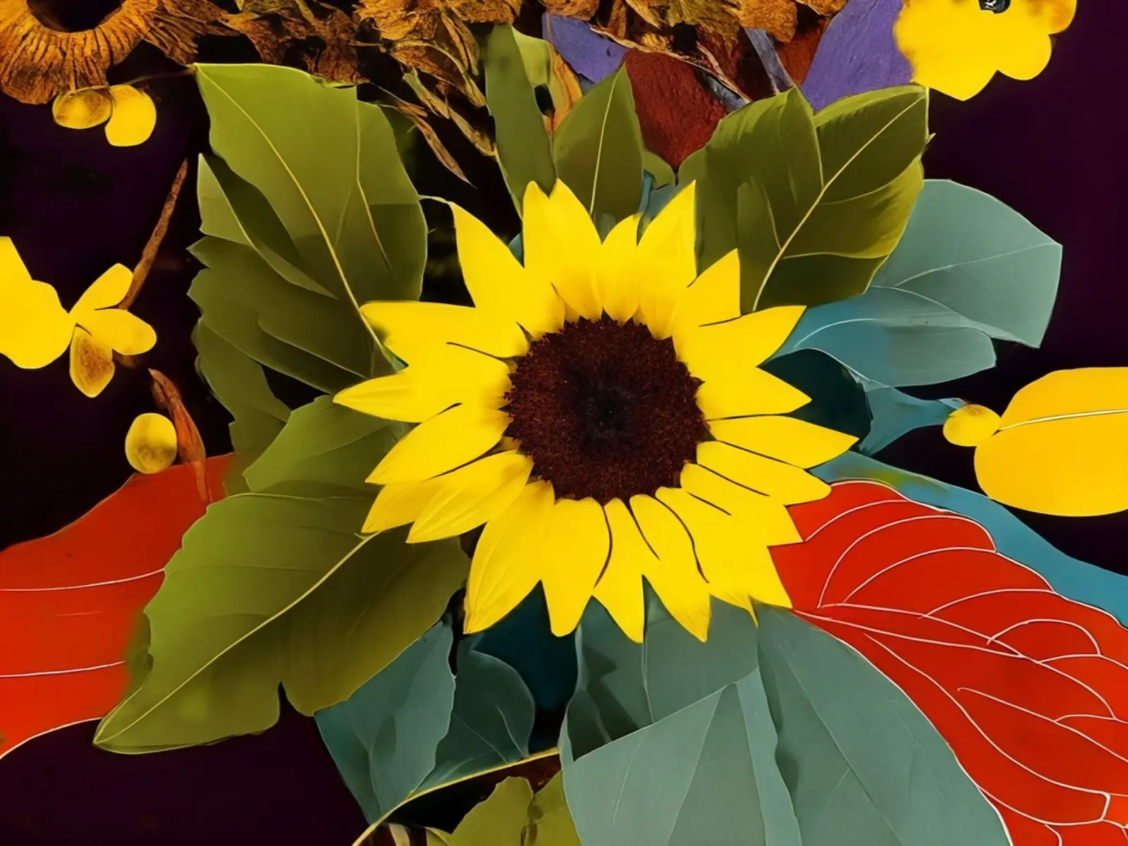 Sonnenblume_2 Forex-Platte von Abstract Art by LK