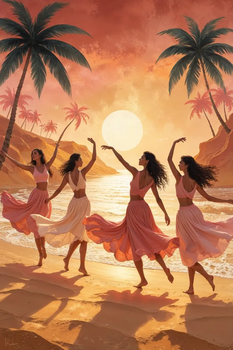 Sunset Ballet on the Shore plexiglass da AlbertKlee