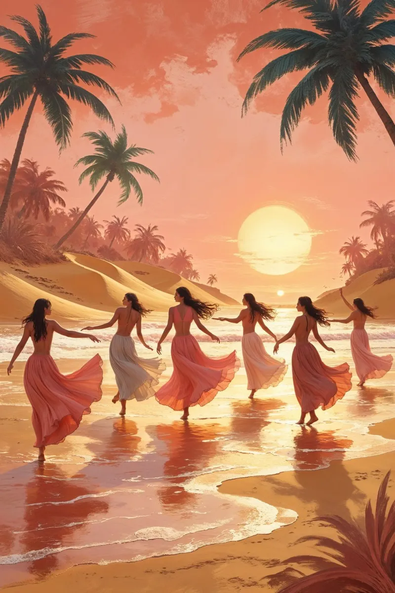 Sunset Ritual by the Ocean tela da AlbertKlee
