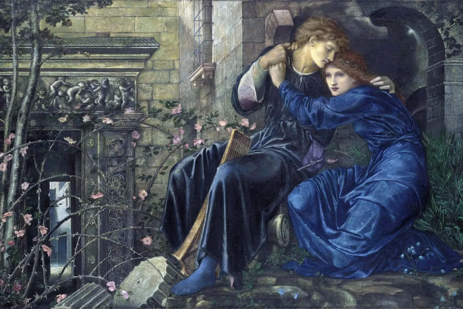 Edward Burne-Jones - Amore tra le rovine pellicola backlit da Timeless Artworks