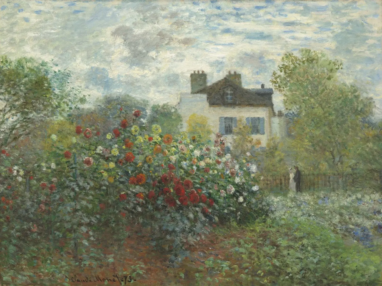 Claude Monet - Il giardino dell'artista ad Argenteuil carta hahnemühle da Timeless Artworks