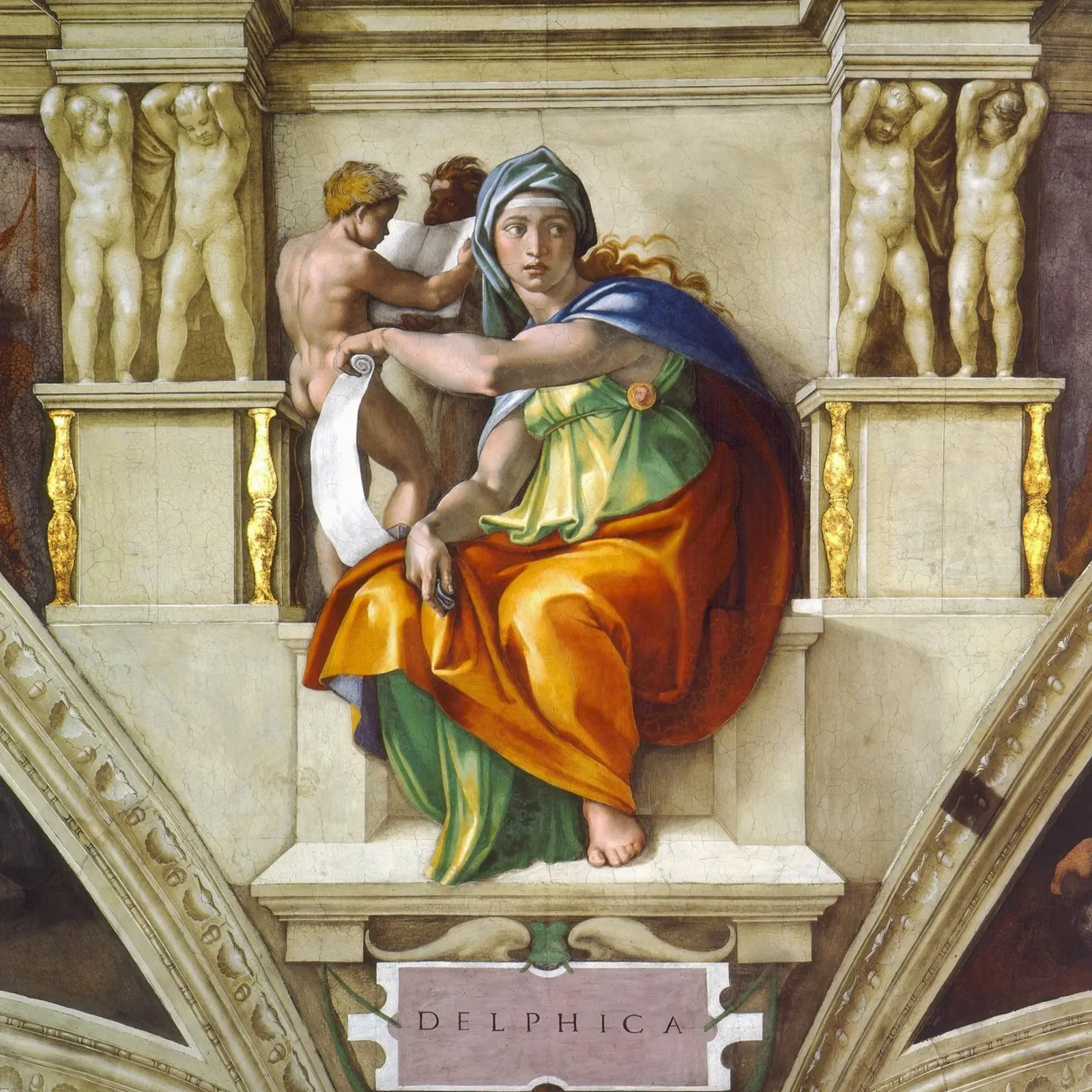 Michelangelo - Delphic Sibyl canvas by Timeless Artworks