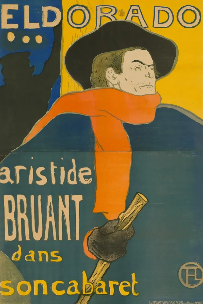 Henri de Toulouse-Lautrec - Eldorado: Aristide Bruant tela con Cornice a cassetta da Timeless Artworks