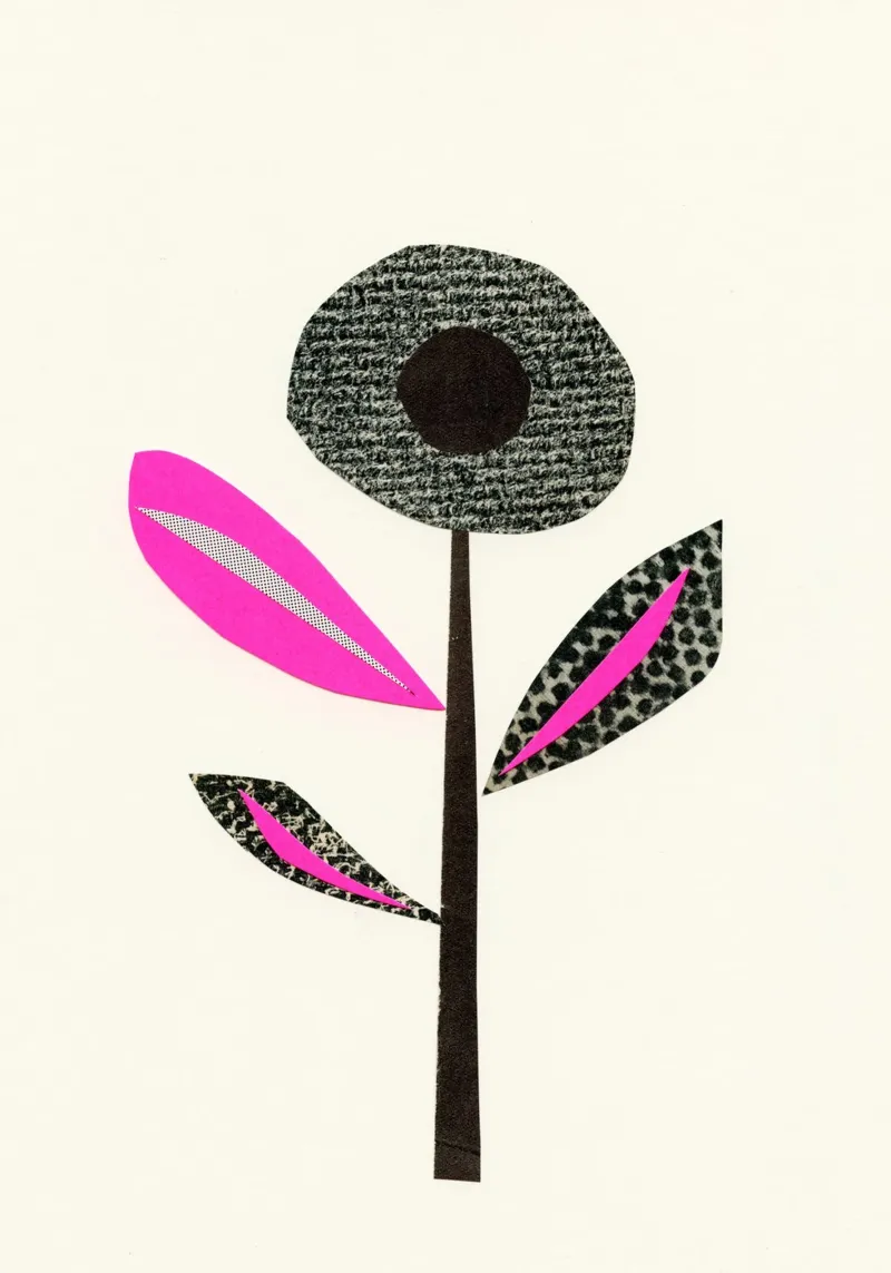 Fiore astratto II poster da Cassia Beck Collage