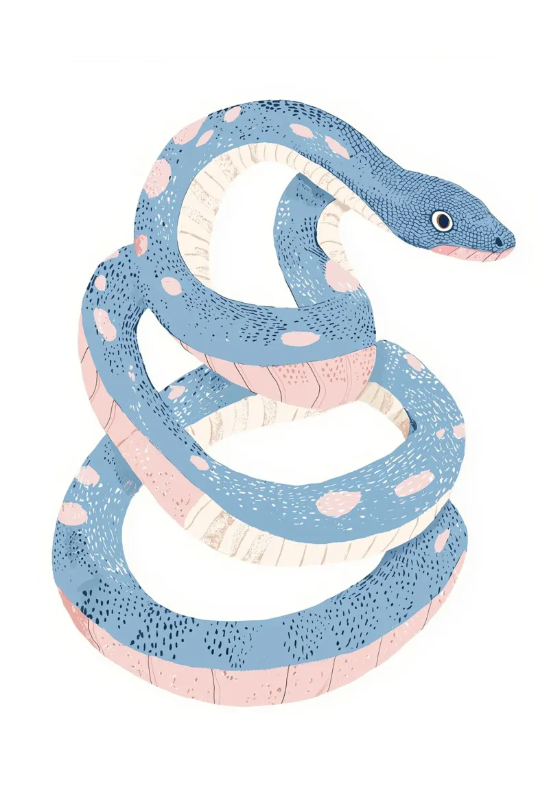 Stampa per cameretta per bambini, poster per cameretta per bambini con rettile serpente poster con telaio in alluminio da Little Lola