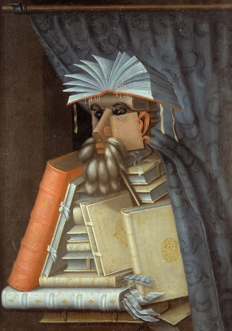 Giuseppe Arcimboldo - The librarian pellicola backlit da Timeless Artworks