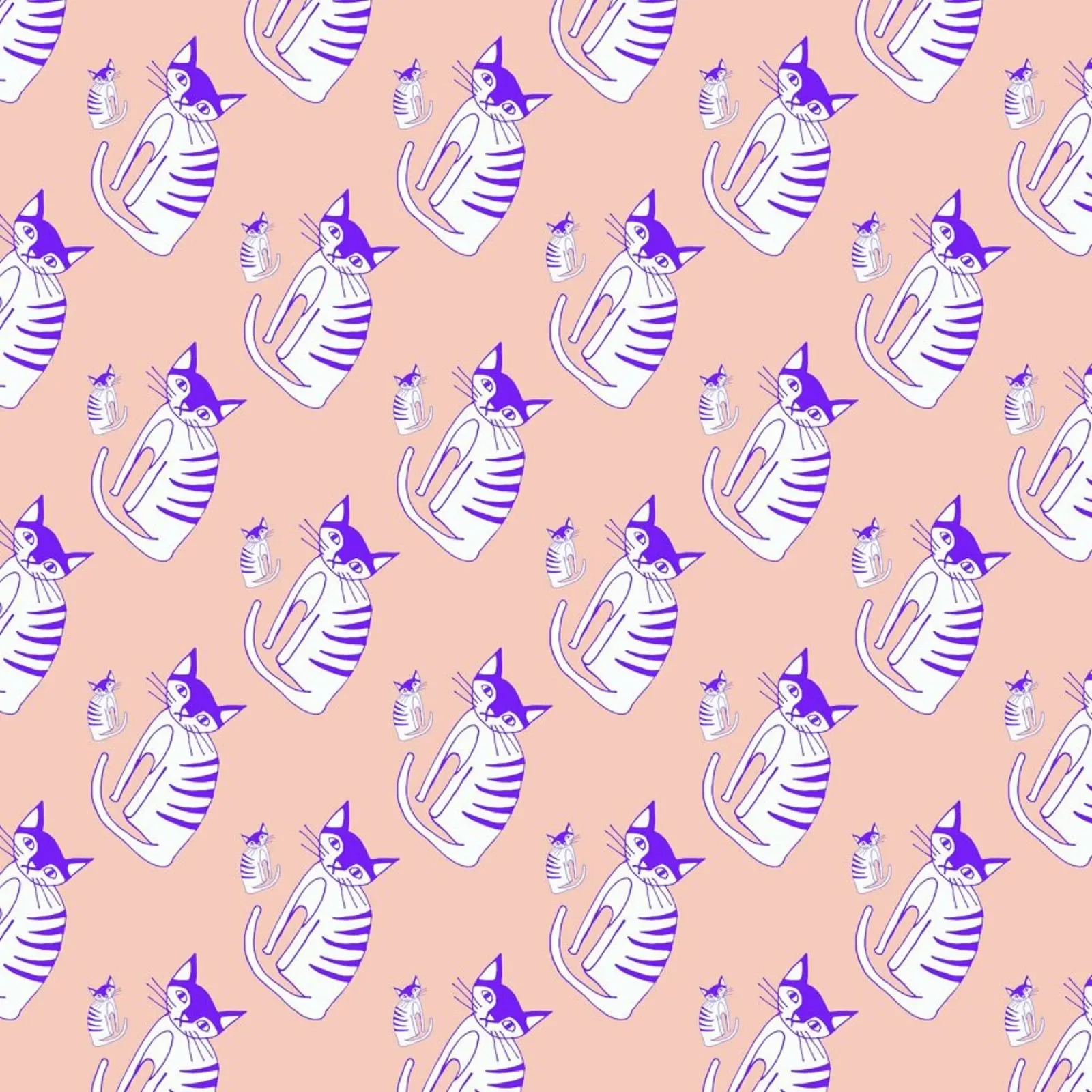 Cat Peach Pattern Hahnemühle von Vasare Nar