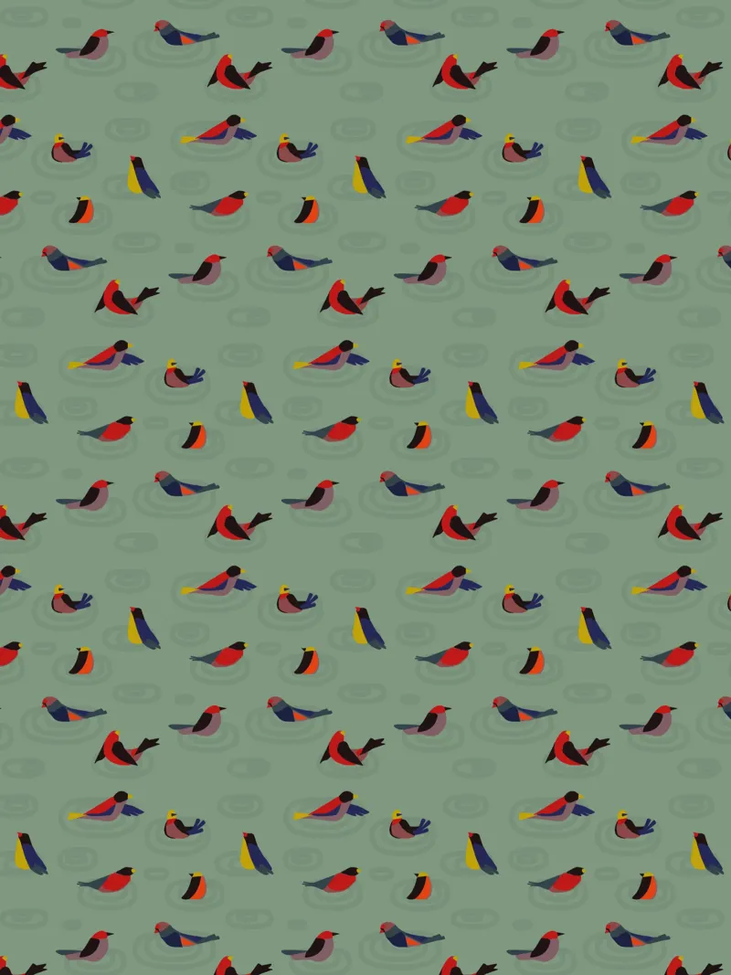 Abstract Bird Pattern – Modern Nature-Inspired Decor pellicola backlit da Spunk
