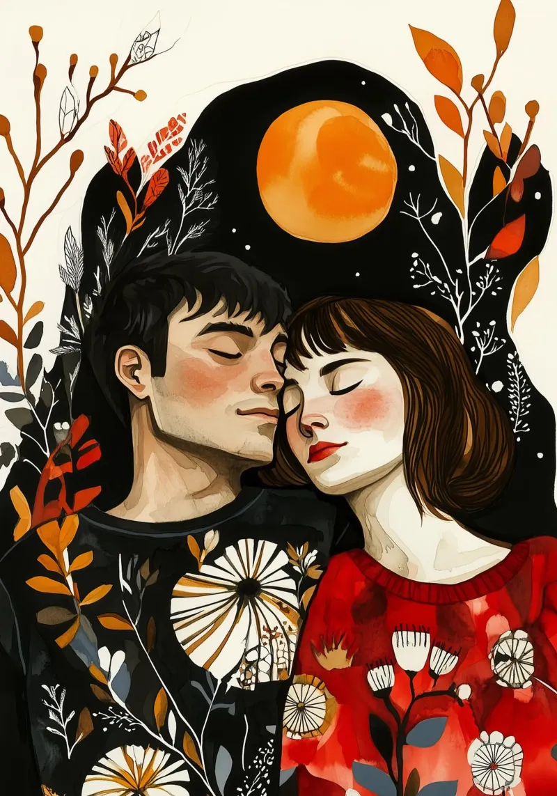 L'amore è nell'aria pittura digitale ad acquerello pellicola backlit da Justyna Jaszke JBJart