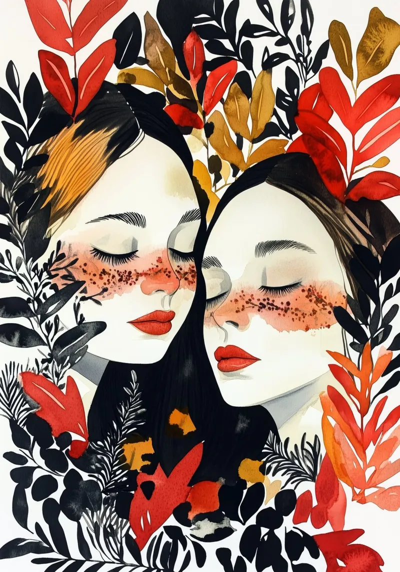 L'amore è nell'aria pittura digitale ad acquerello pellicola backlit da Justyna Jaszke JBJart