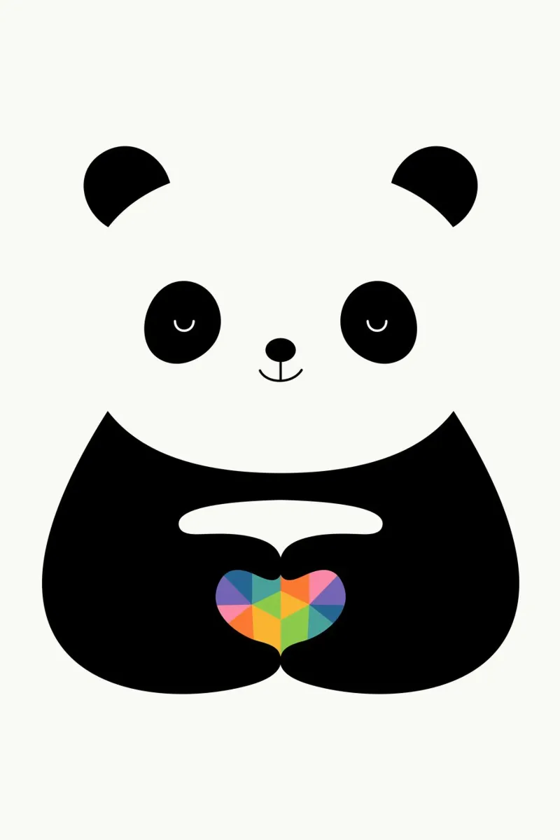 Panda-Liebe Hahnemühle von Andy Westface