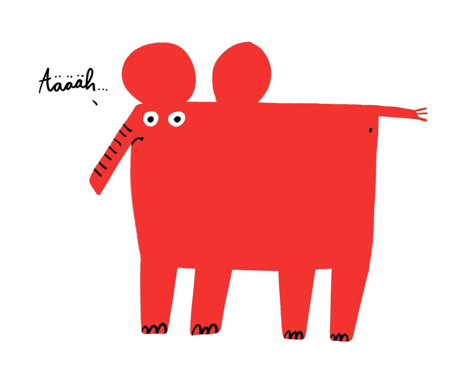 Olifant canvas met Baklijst van aucontraire