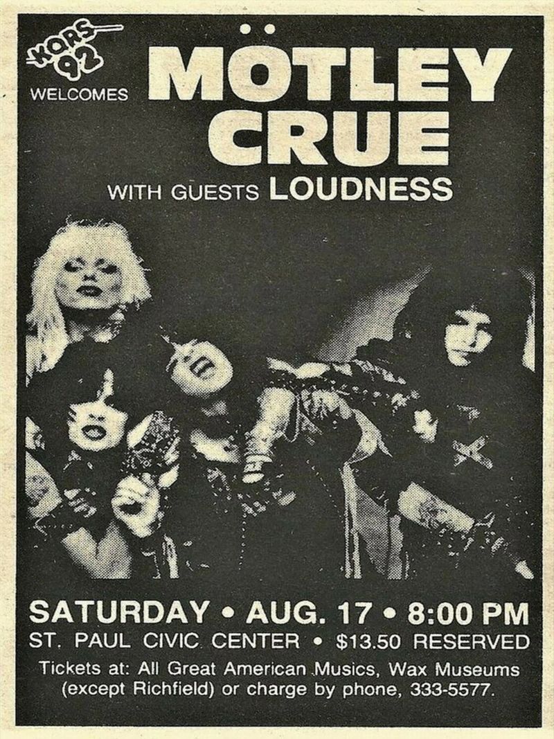 Motley Crue Vintage Concert Music poster de SoundStudio