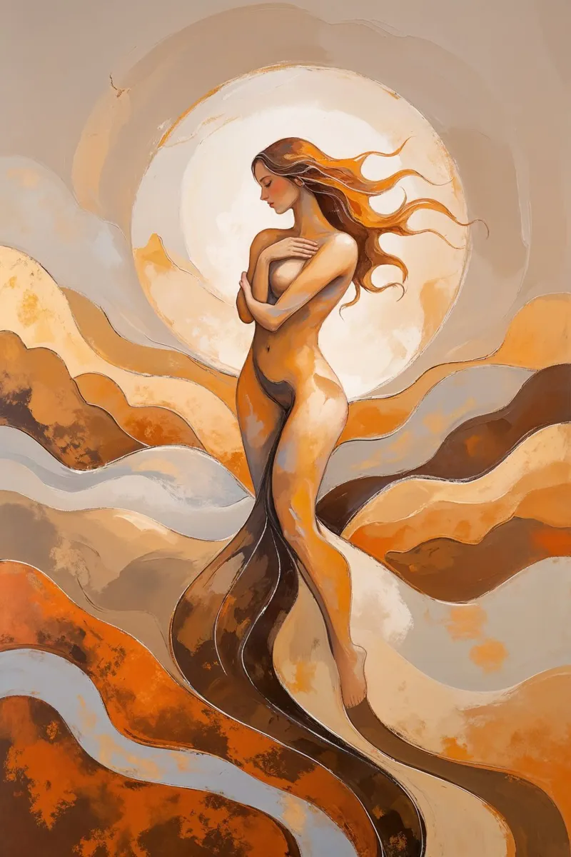 Golden Muse of the Flowing Universe plexiglass da AlbertKlee
