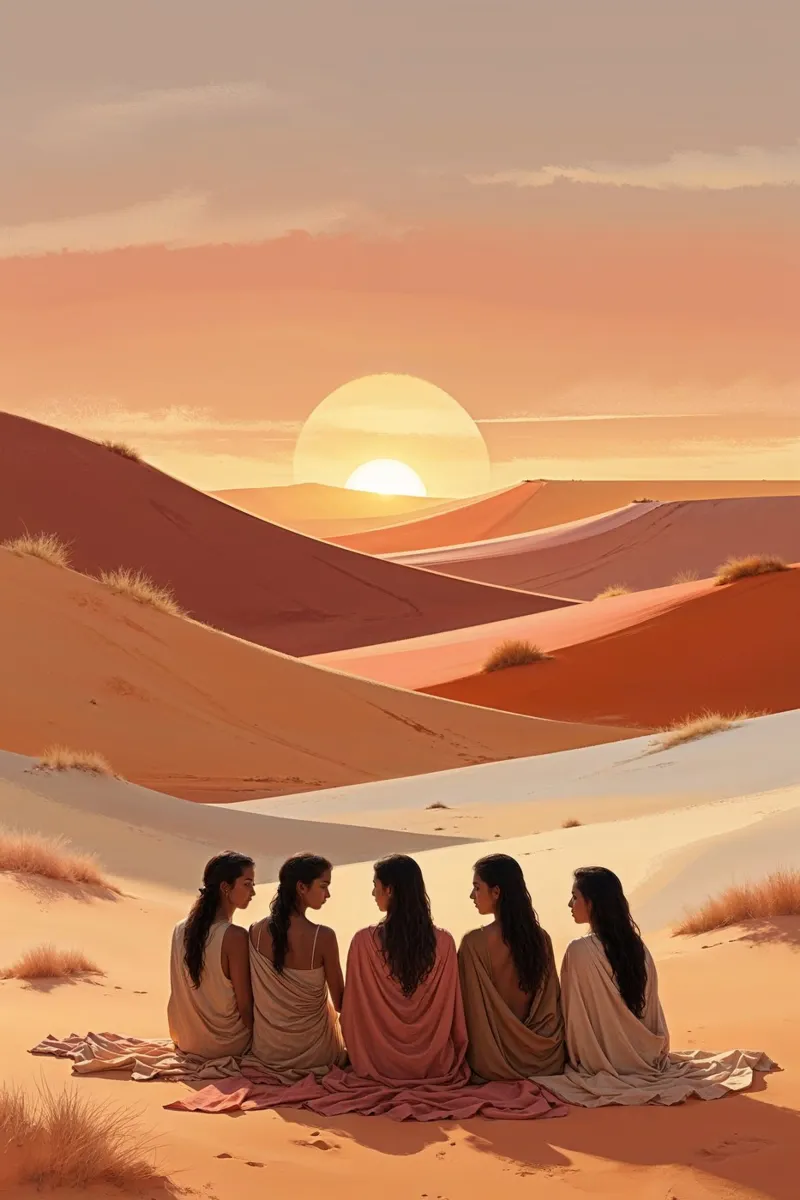 Desert Sisters at Sunset alluminio dibond da AlbertKlee