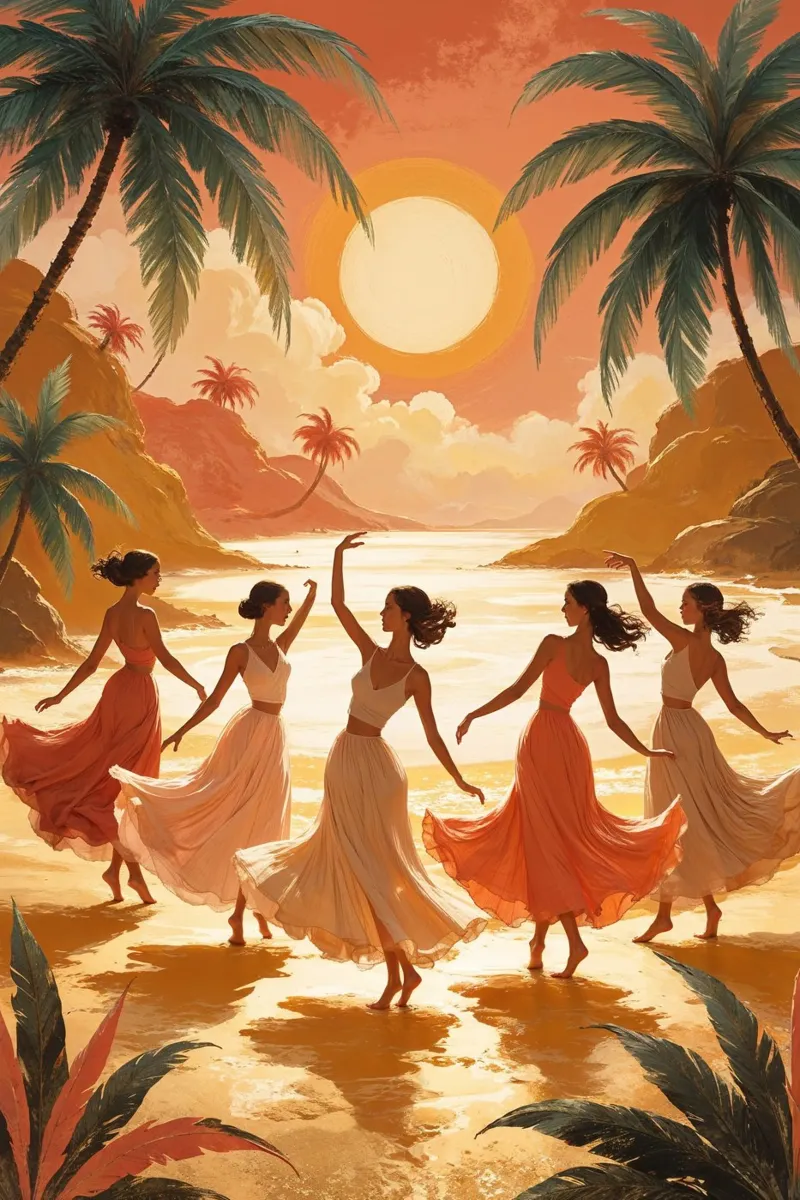 Sunset Serenade on the Beach plexiglass da AlbertKlee