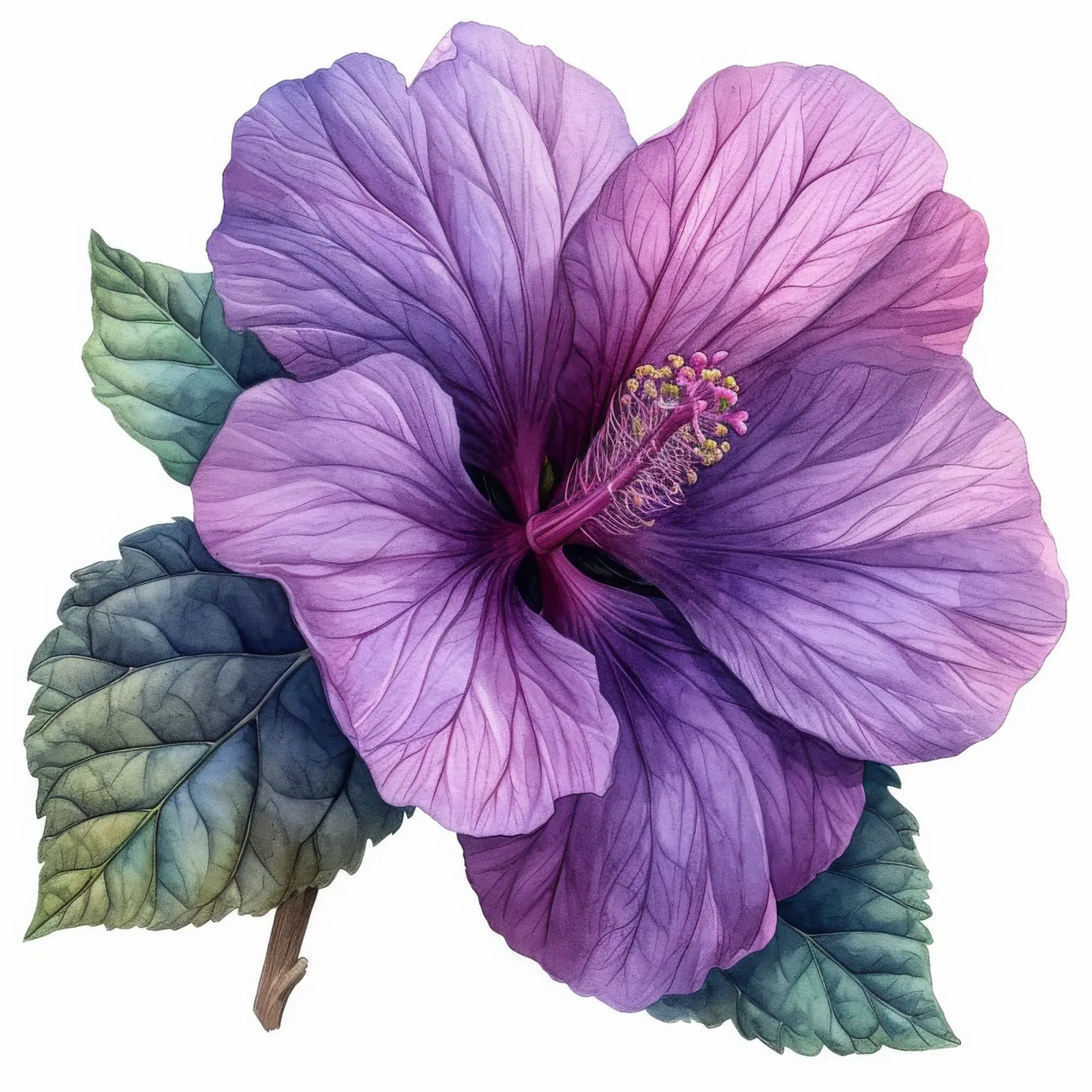 Mallow Flower 2 canvas by Bold Blooms