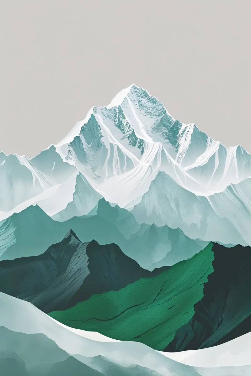 Kangchenjunga’s Snow-Capped Majesty carta hahnemühle da AlbertKlee