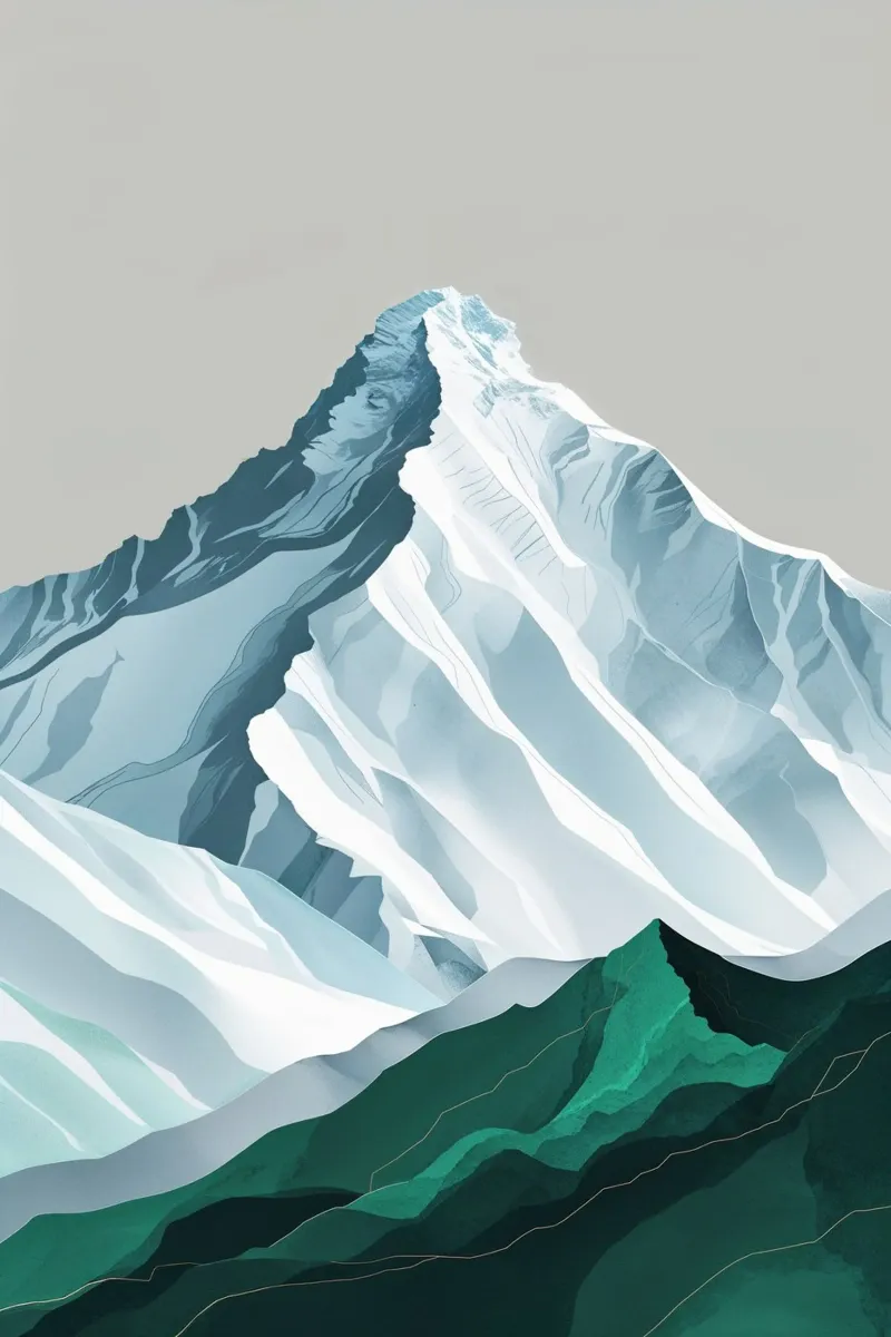 Frozen Majesty of Kangchenjunga carta hahnemühle da AlbertKlee