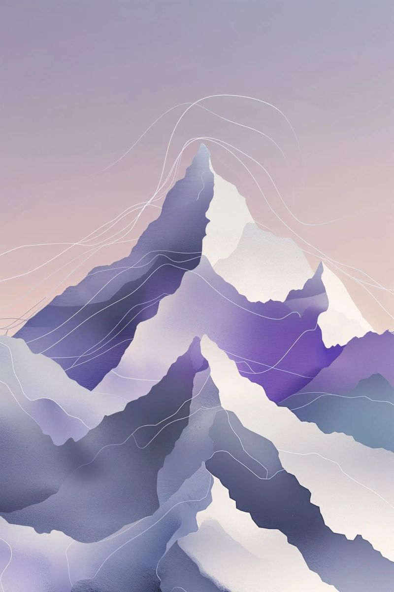 Kangchenjunga in Gradient Tones and Flowing Forms poster da AlbertKlee