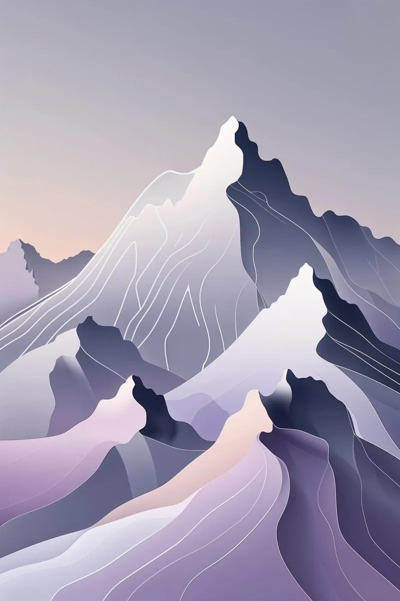 Flowing Silhouettes of Kangchenjunga carta hahnemühle da AlbertKlee