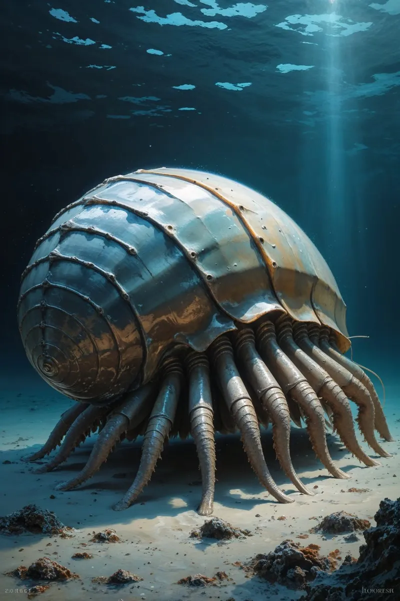 Sunlit Giant Isopod in the Deep hahnemühle de AlbertKlee