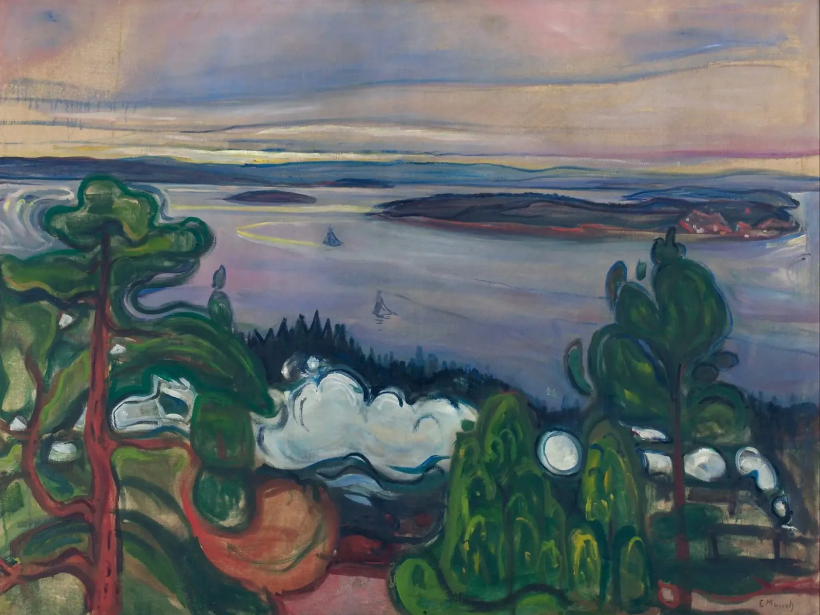 Edvard Munch - Fumo di treno pellicola backlit da Timeless Artworks