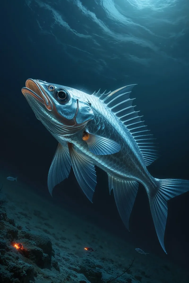 Deep-Sea Hatchetfish with Radiant Bioluminescence carta hahnemühle da AlbertKlee