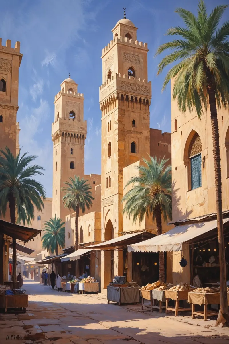 Sunlit Towers of Al Fahidi poster da AlbertKlee