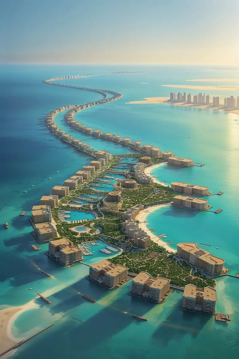 Dubai’s Skyline Merging with the Sea poster da AlbertKlee