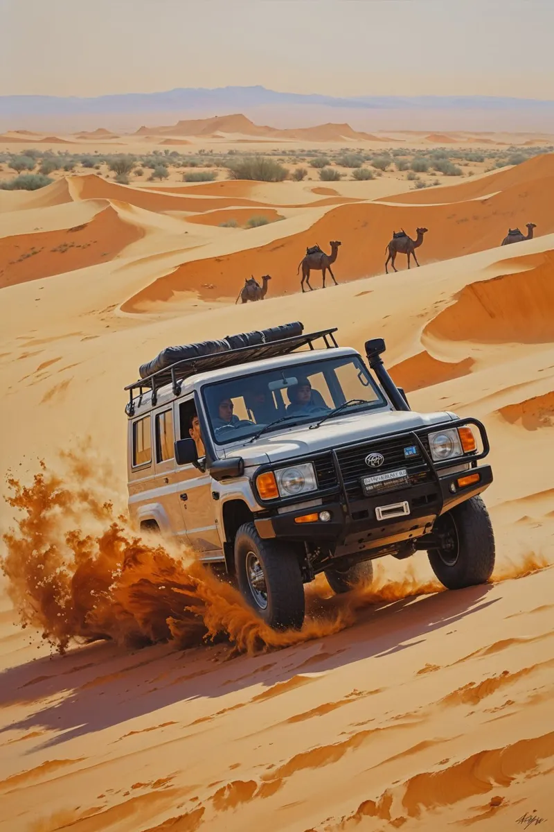Thrilling Ride Through the Desert carta hahnemühle da AlbertKlee