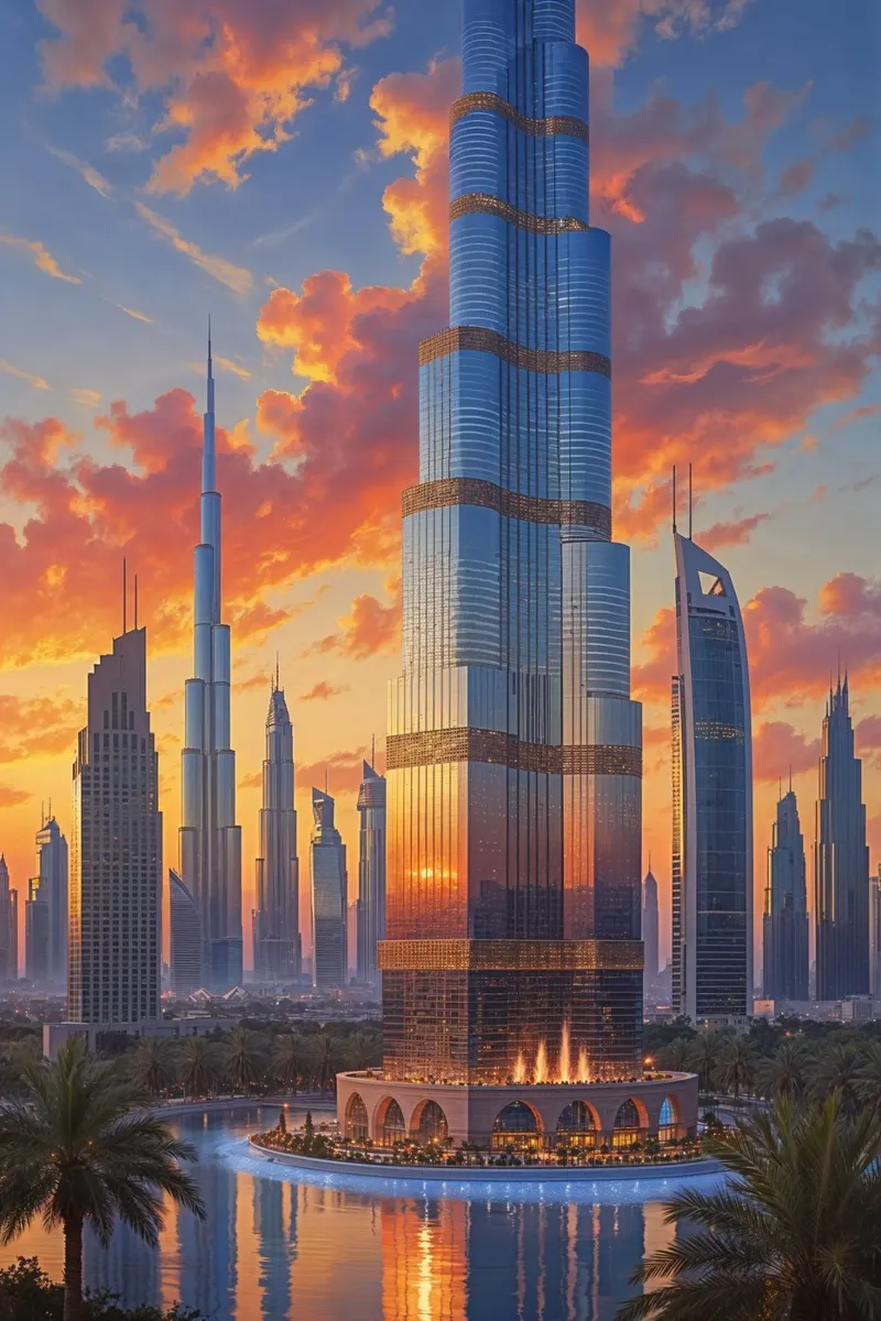 The Crown Jewel of Dubai – Burj Khalifa canvas by AlbertKlee