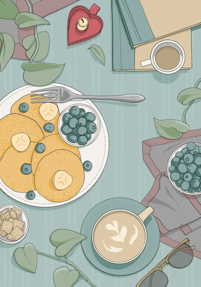 Romantisches Pancake Frühstück poster da Sofi Ka
