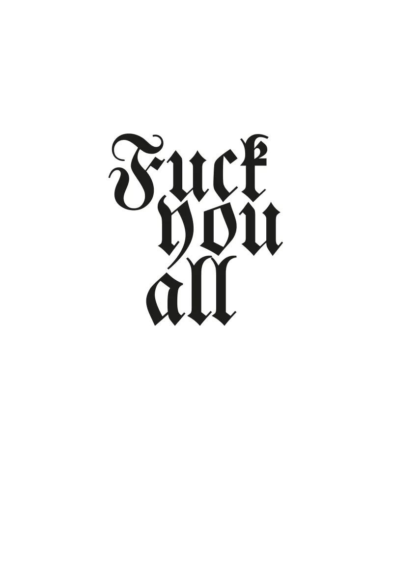 Fuck you all canvas van Flo Klein
