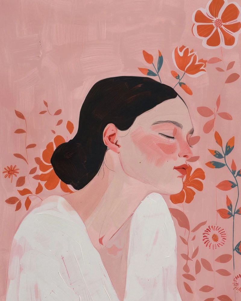Abstrakt Rosa Poster, Moderne Menschen Wandkunst Zeitgenössisch Poster von Boheme