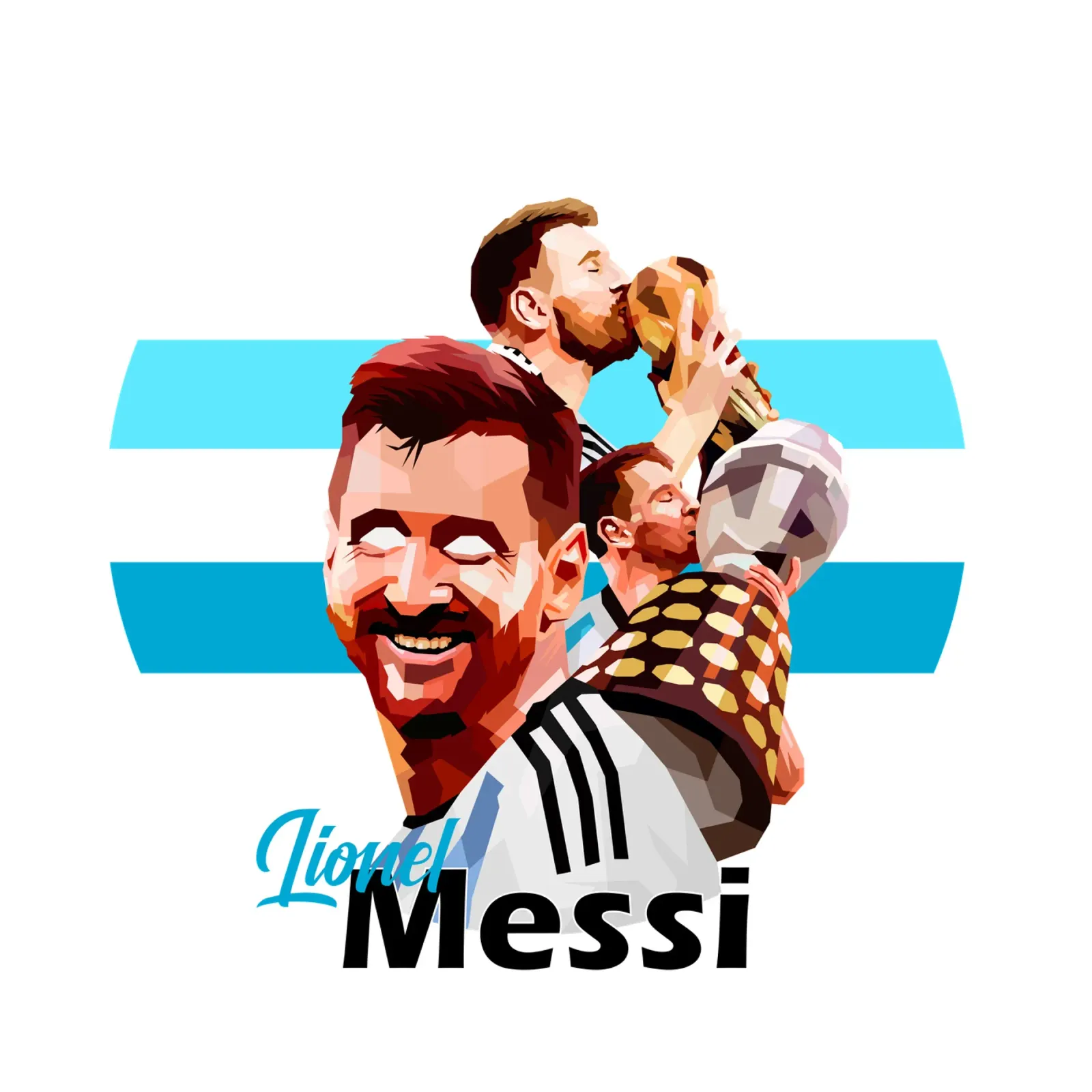 Lionel Messi Championes poster con telaio in alluminio da WPAP MALANG