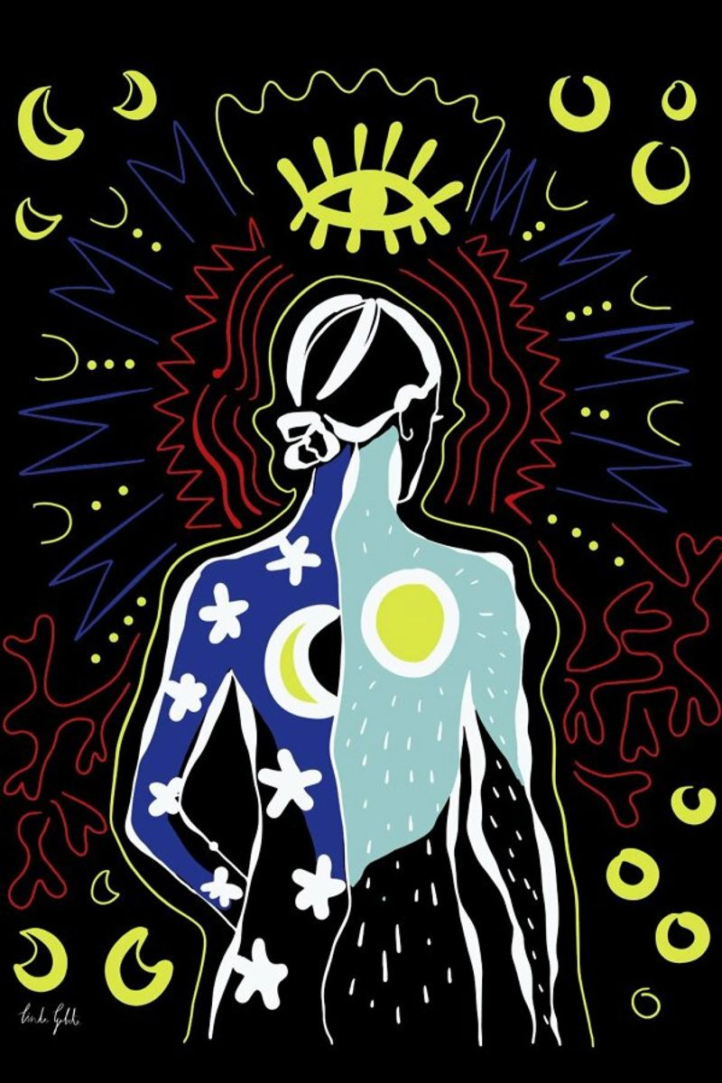 Spiritual Girl poster van Linda Gobeta